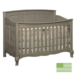 Amish 4 in 1 Convertible Baby Crib - French Country Slats